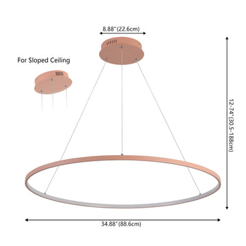 Brice Modern Contemporary Iron Integrated LED Pendant
